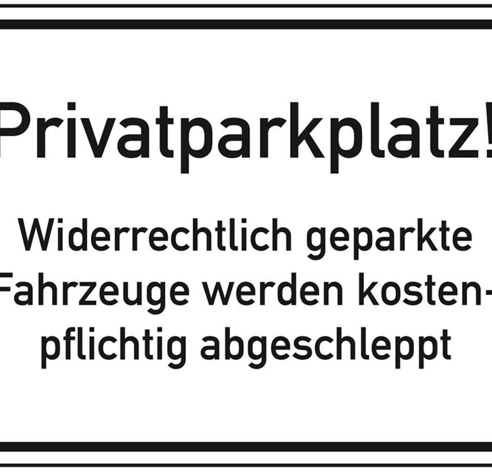 Parkverbotsschild Privatparkplatz! Widerrechtlich..., Aluminium,400x250mm
