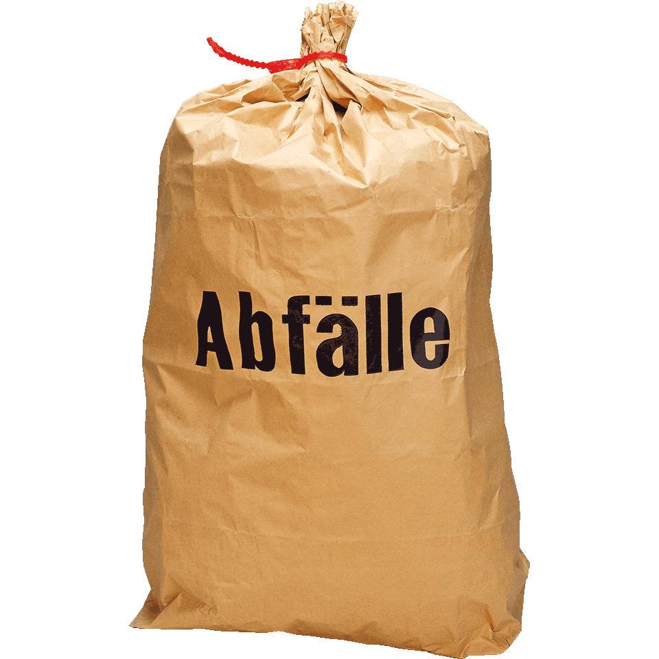 Abfallsäcke, naturbraun, Leichtkrepp-Papier, 120 l, 700x950mm, 25/VE