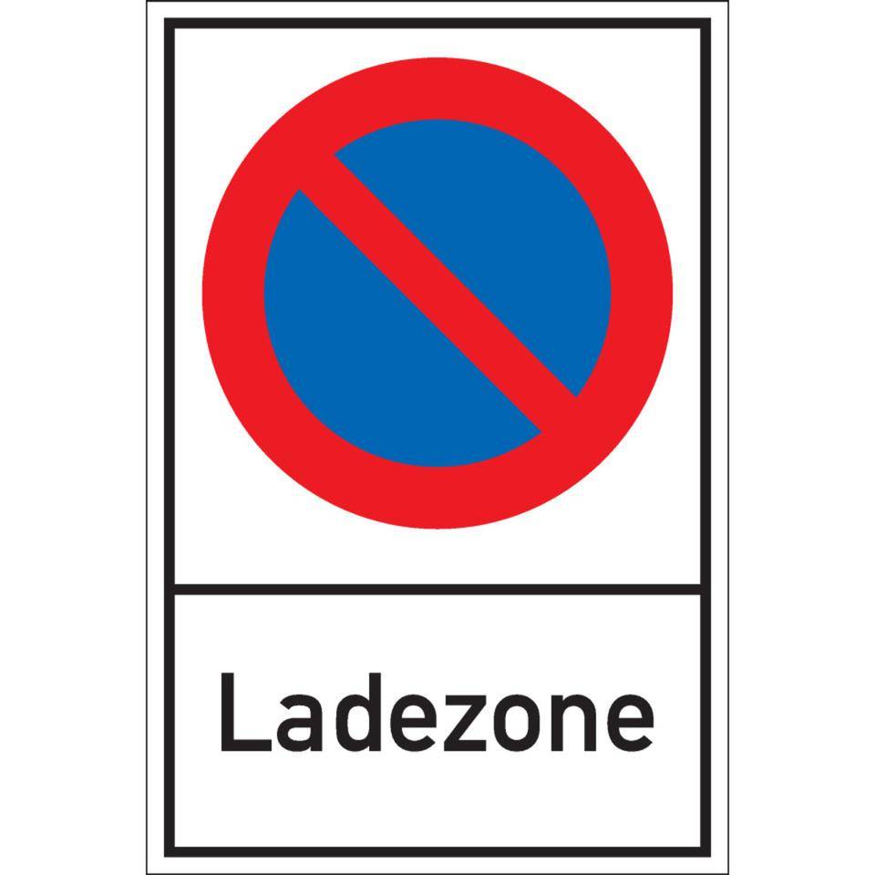 Parkverbotsschild Ladezone, Aluminium, 400x600mm
