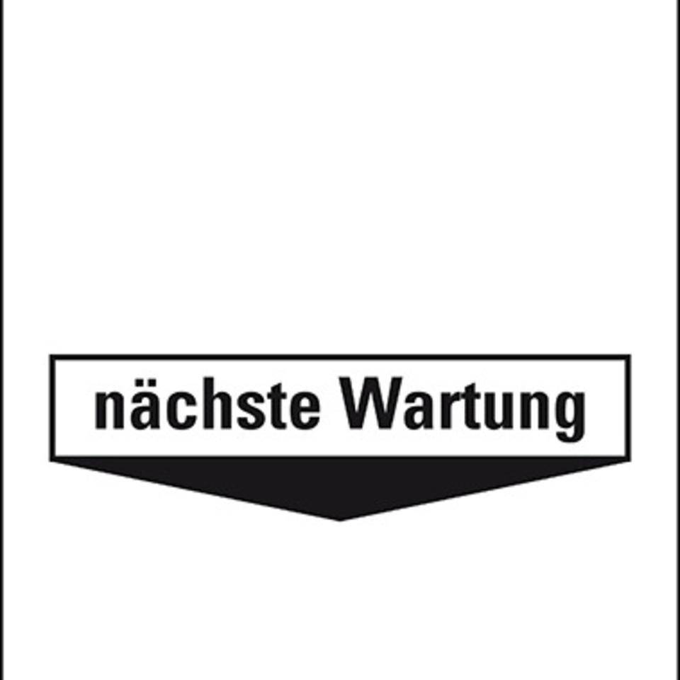 Grundetikett Wartung am...durch...Nächster Wartung, Folie, selbstklebend, 40x100mm, 5/Bogen