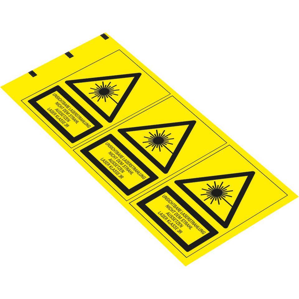 Warn-Kombischild Laserstrahlung Laser Klasse 2, Folie, selbstklebend, 50x70mm, 3/Bogen