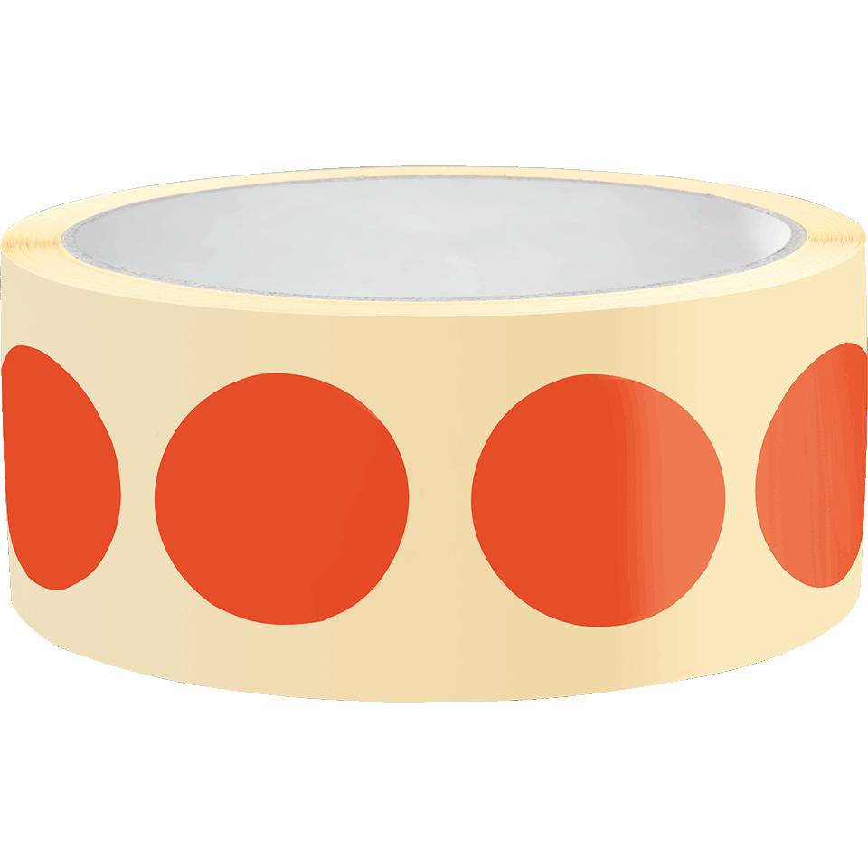 Markierungspunkt, blanko, rot, Haftpapier, permanent, Ø 25mm, 500/Rolle