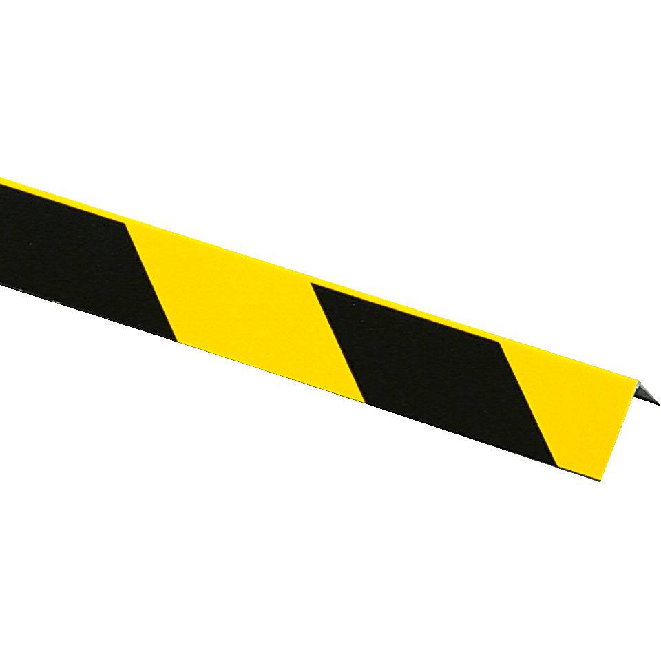 Winkelmarkierung, gelb/schwarz schraffiert, Aluminium, 50x990mm, ASR A1.3