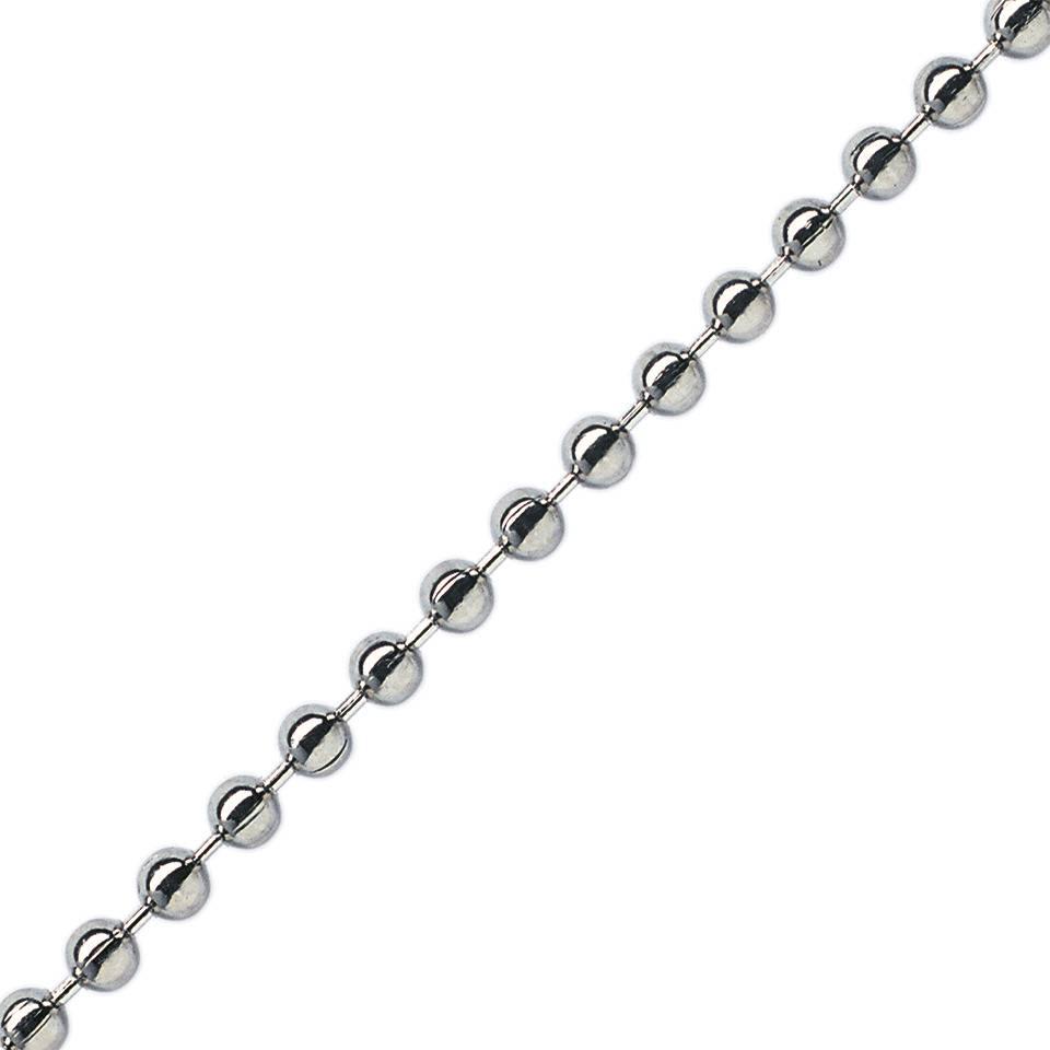 K.57 Kugelkette, formschön für individuelle Zwecke, Messing, vernickelt, Ø 3,2mm