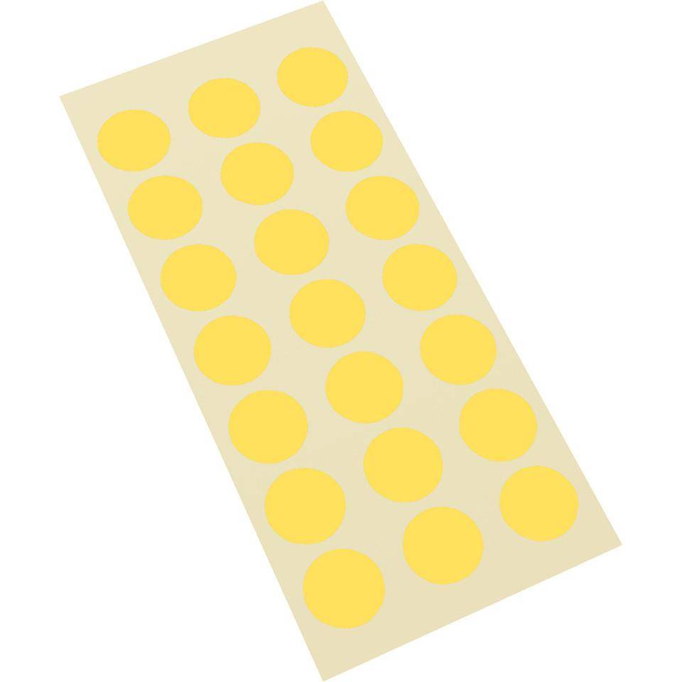 Markierungspunkt, blanko, gelb, Haftpapier, ablösbar, Ø 75mm, 2/Bogen