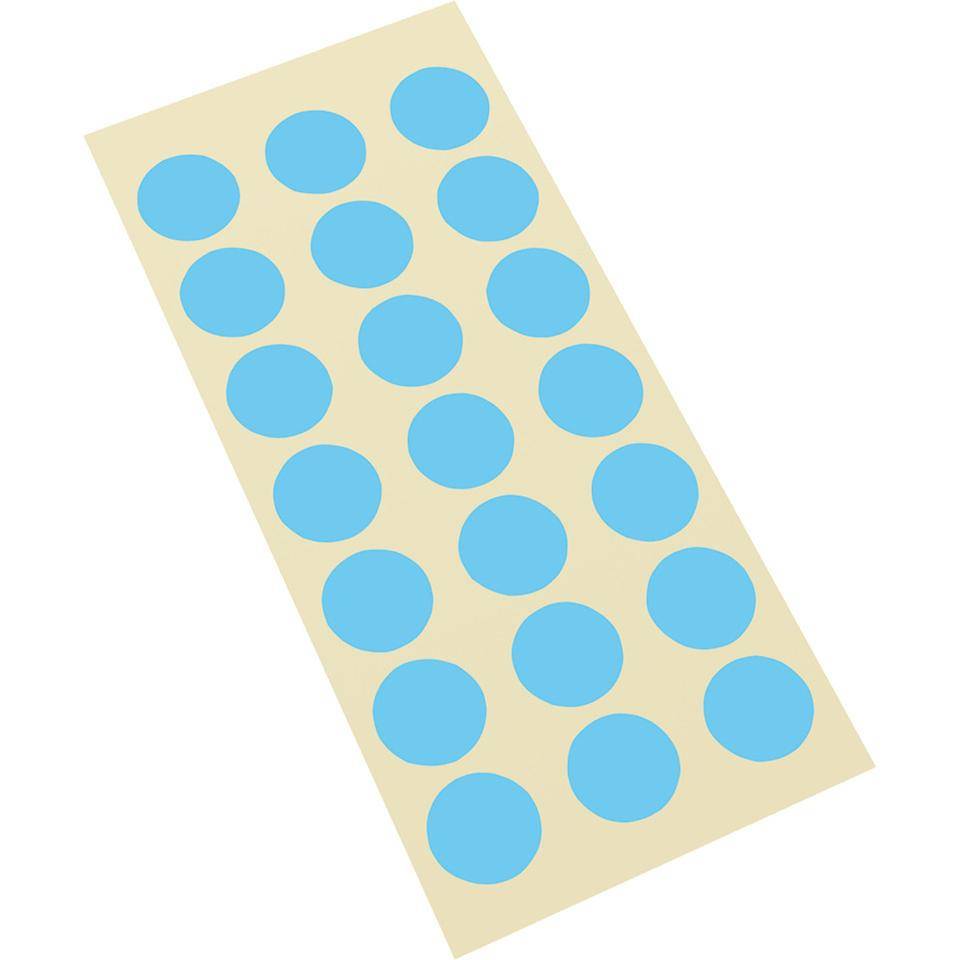 Markierungspunkt, blanko, hellblau, Haftpapier, ablösbar, Ø 50mm, 6/Bogen