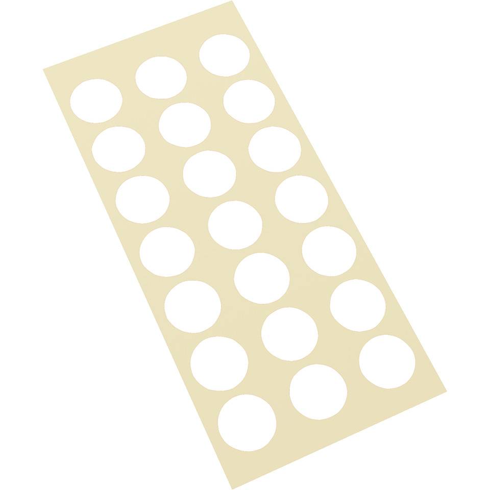 Markierungspunkt, blanko, weiß, Haftpapier, ablösbar, Ø 25mm, 21/Bogen