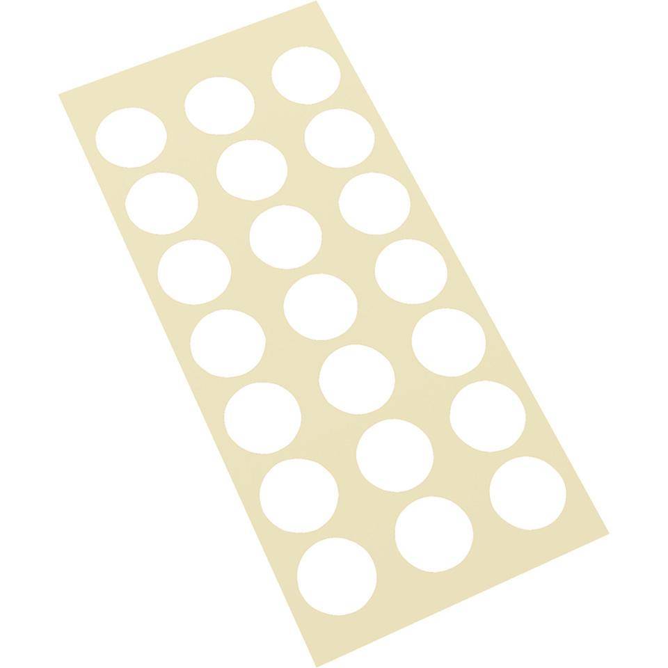 Markierungspunkt, blanko, weiß, Haftpapier, ablösbar, Ø 75mm, 2/Bogen