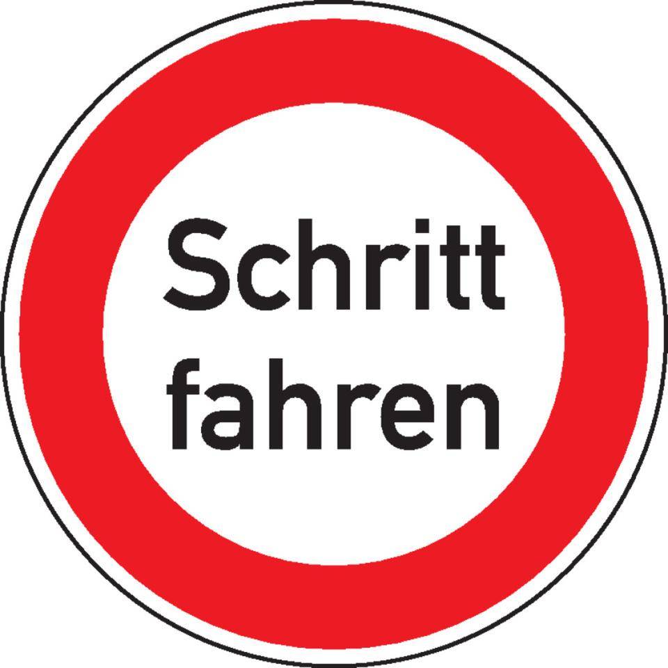 Verkehrszeichen Schritt fahren, Nr.274, Aluminium RA1, reflektierend, Ø 600mm, DIN 67520, nach StVO