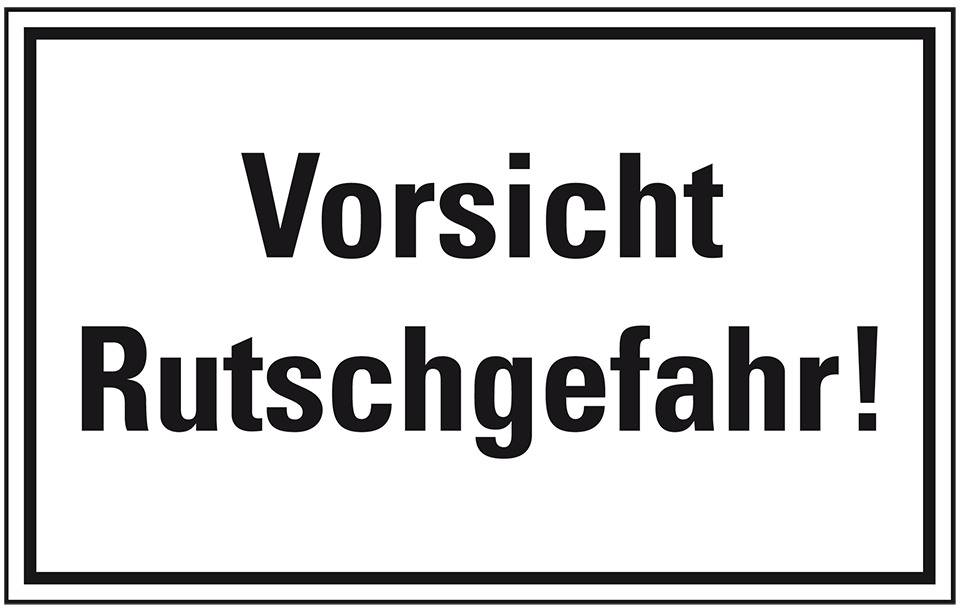 Hinweisschild Vorsicht Rutschgefahr!, Kunststoff, 300x200mm