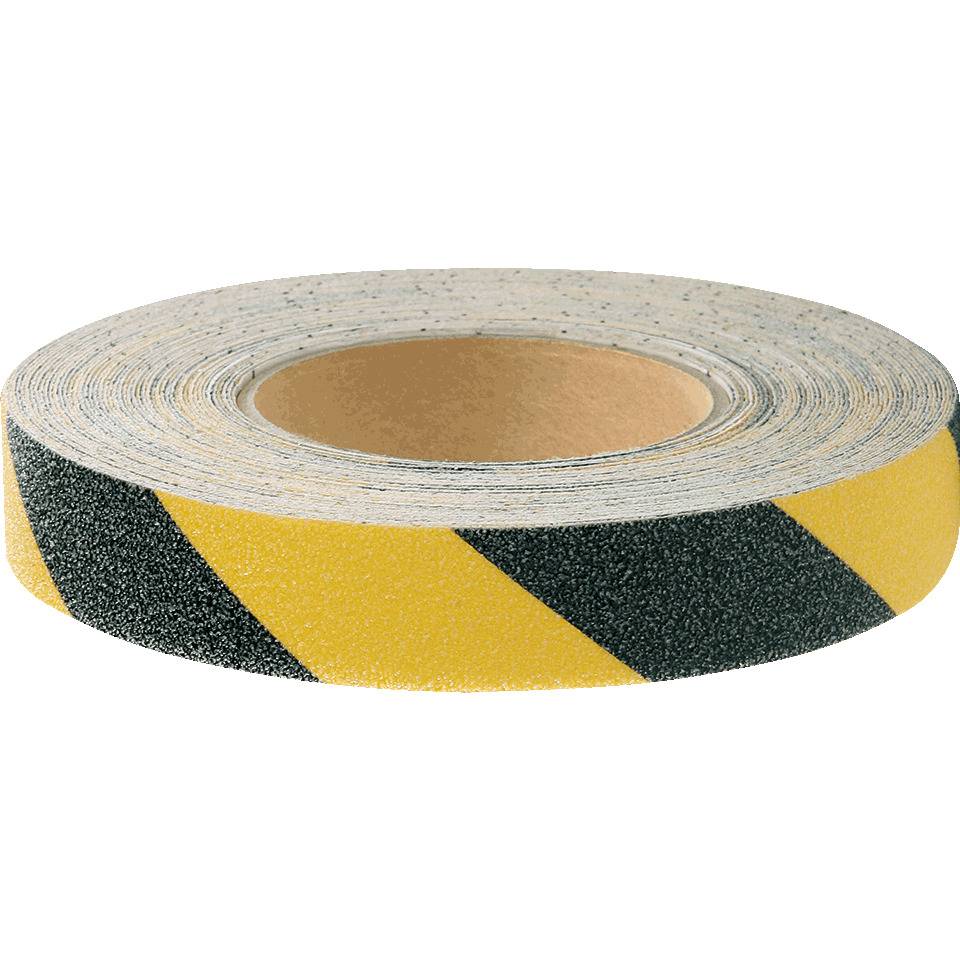 K.57 Antirutsch-Warnmarkierung, R13, schwarz/gelb, selbstklebend, 25mm, 18,3m/RO