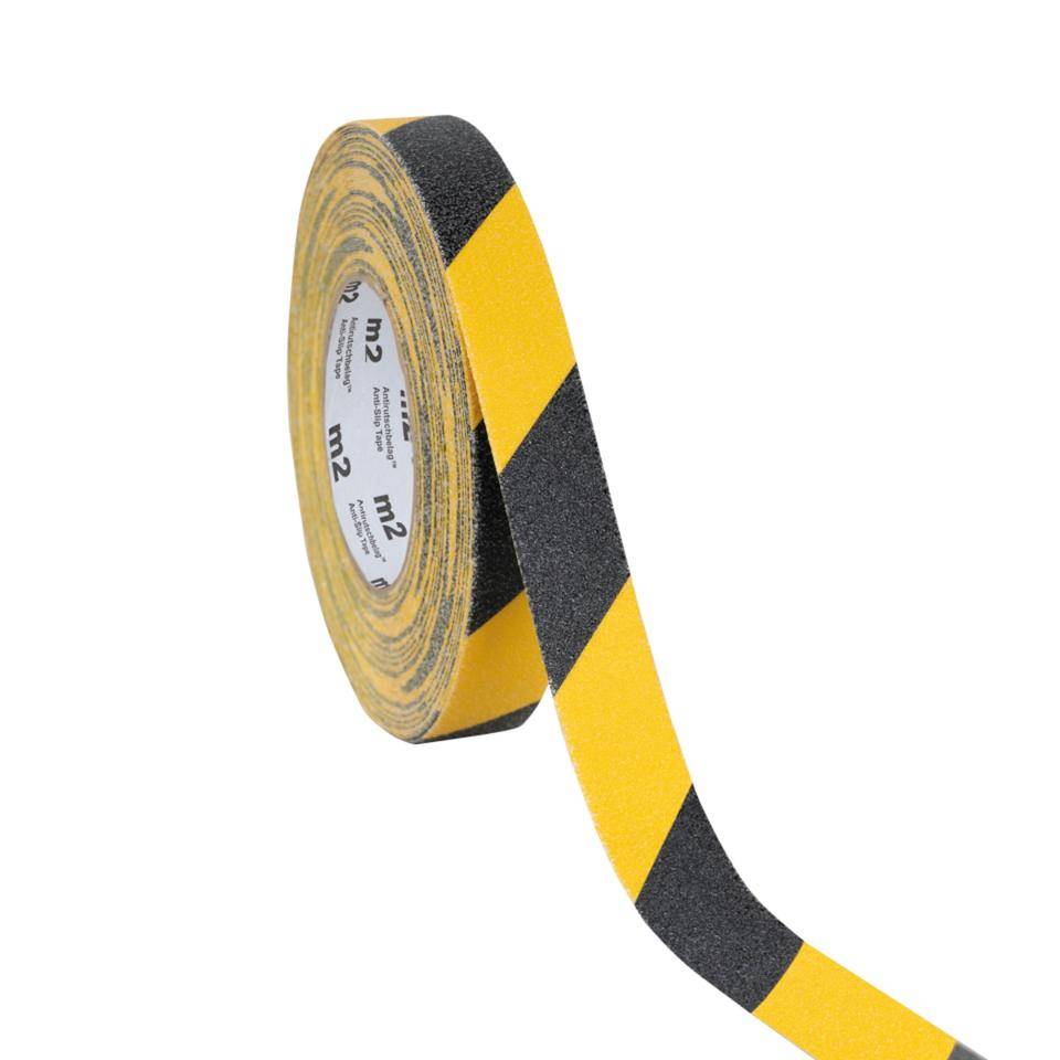 K.57 Antirutsch-Warnmarkierung, R13, schwarz/gelb, selbstklebend, 25mm, 18,3m/RO