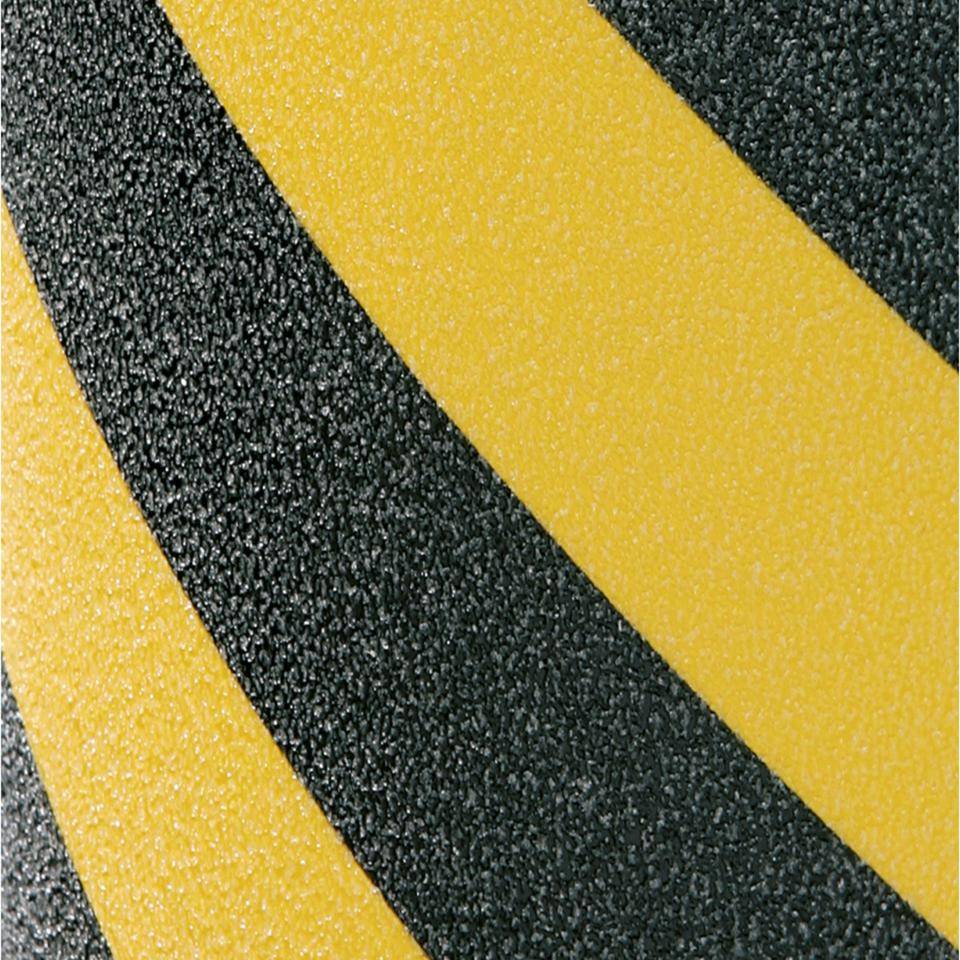 K.57 Antirutsch-Warnmarkierung, R13, schwarz/gelb,selbstklebend,100mm,18,3m/RO