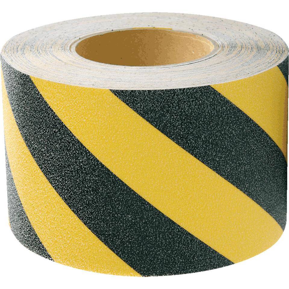 K.57 Antirutsch-Warnmarkierung, R13, schwarz/gelb,selbstklebend,100mm,18,3m/RO