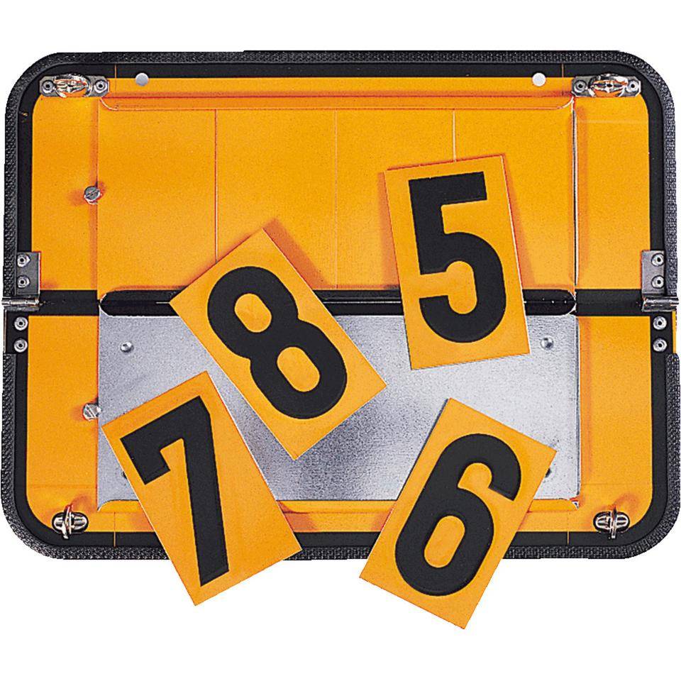 Gefahrguttafel, mit Ziffernsatz, klappbar, orange, Stahlblech, 400x300mm, GGVSEB, ADR