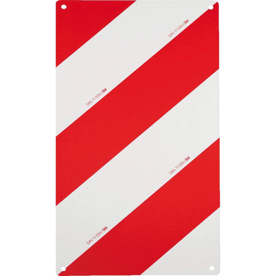 Warntafel Typ B1, für Land- und Forstwirtschaft, rot/weiß schraffiert, Aluminium, retroreflektierend RA1, 282x564mm, gemäß StVO