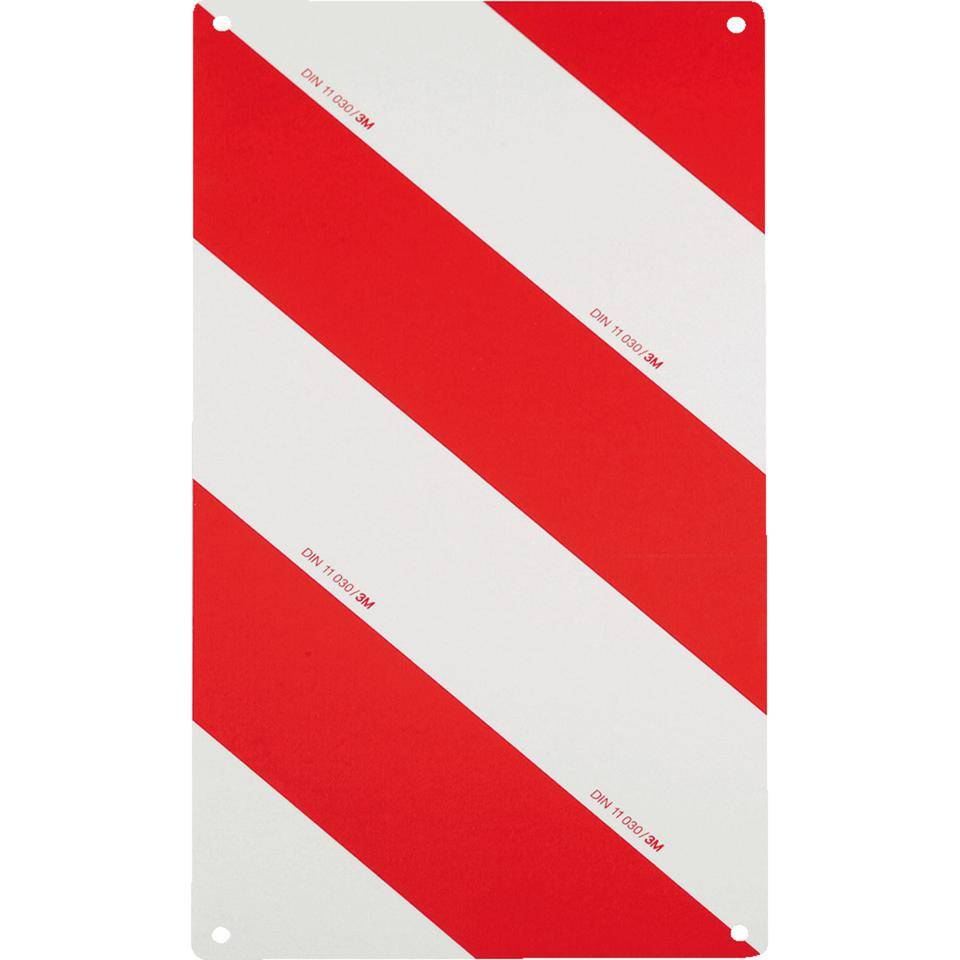 Warntafel Typ B2, für Land- und Forstwirtschaft, rot/weiß schraffiert, Aluminium, retroreflektierend RA1, 282x564mm, gemäß StVO