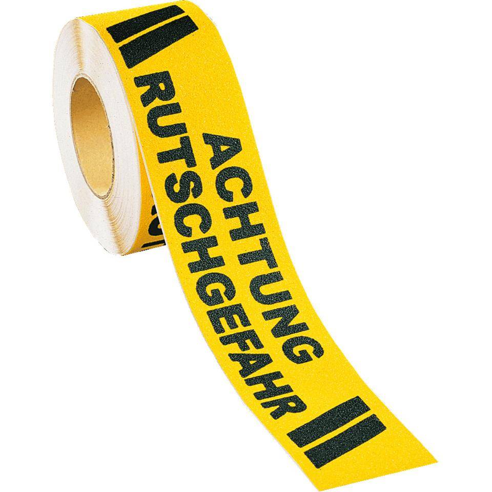 K.57 Trittschutz-Warnmarkierung Achtung Rutsch.,R13,selbstklebend,75mm,18,3m/Rolle