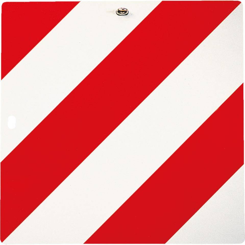 Warntafel Typ A, für Land- und Forstwirtschaft, rot/weiß schraffiert, Aluminium, retroreflektierend RA1, 423x423mm, gemäß StVO