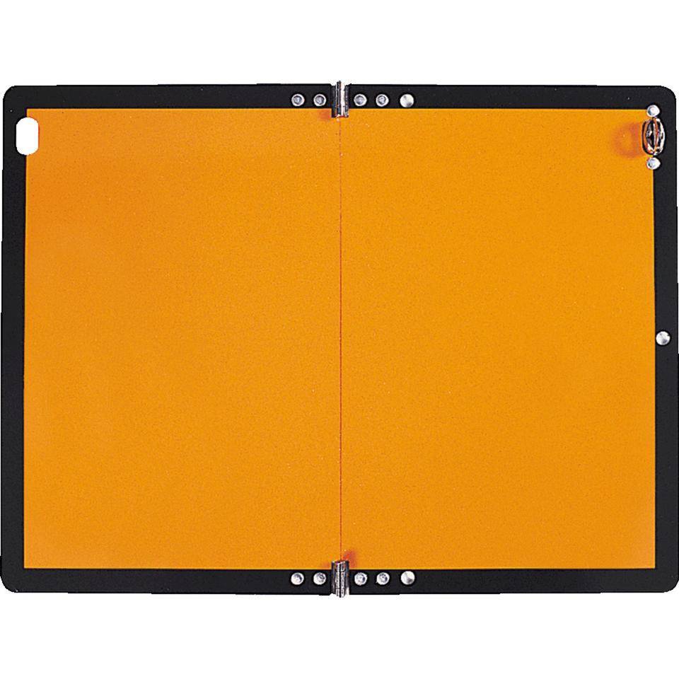 Gefahrguttafel, blanko, korrosionsbeständig, klappbar, orange, Aluminium, 400x300mm, GGVS, ADR