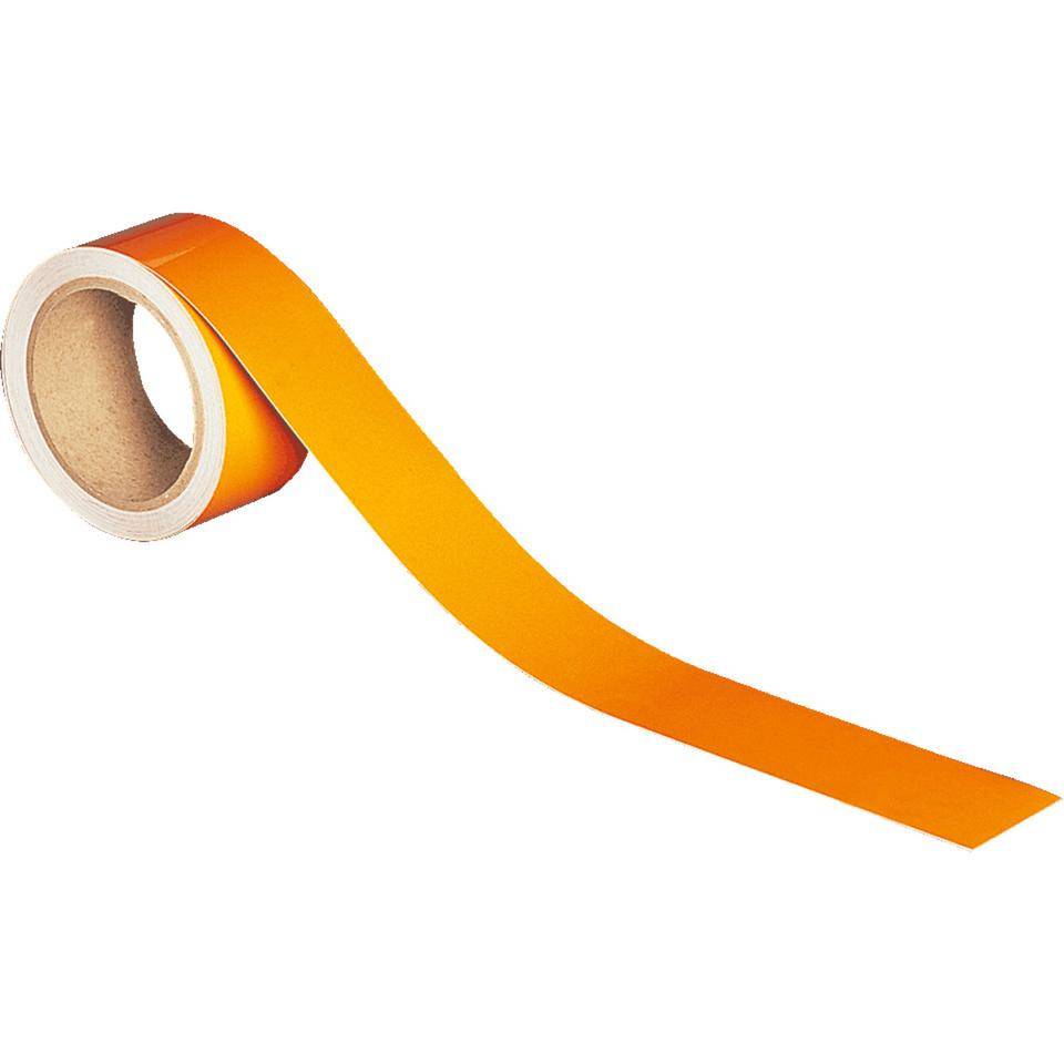Reflektierendes Warnband, orange-reflektierend, selbstklebend, 50mm, 10m/Rolle