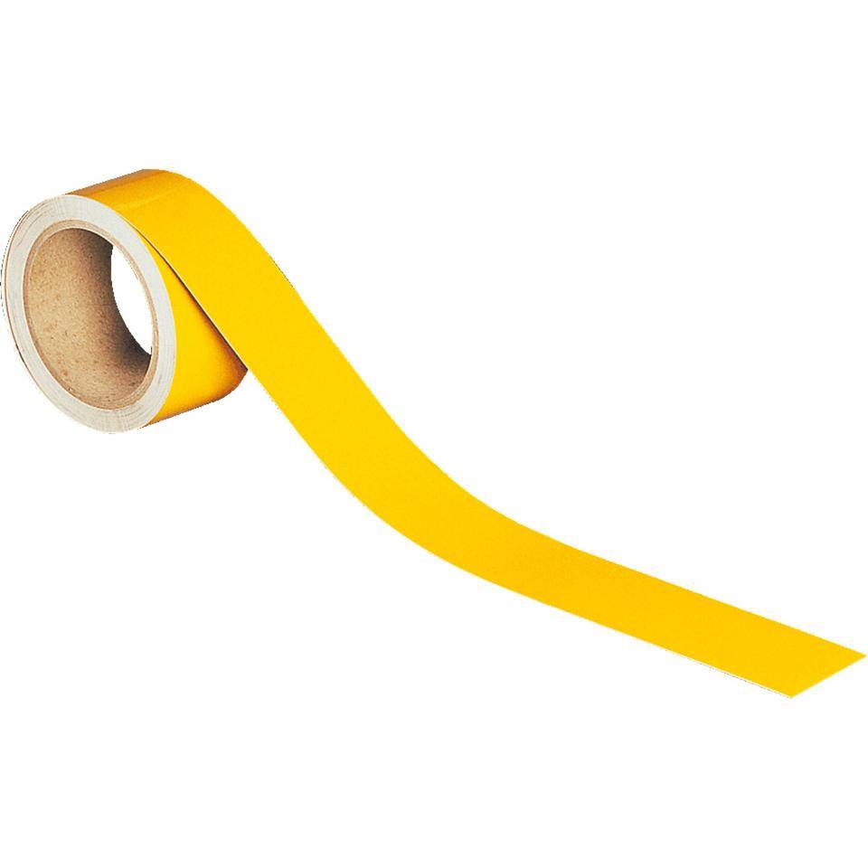 Reflektierendes Warnband, gelb-reflektierend, selbstklebend, 50mm, 10m/Rolle