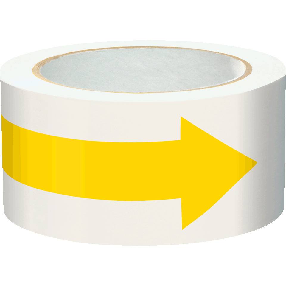 K.57 Bodenmarkierungspfeile, gelb, Folie, Breite 90mm, Länge 135mm, 110/Rolle