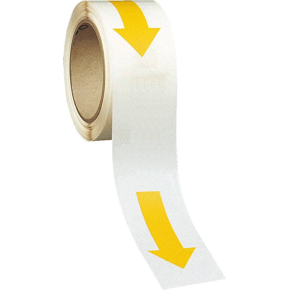 K.57 Bodenmarkierungspfeile, gelb, Folie, Breite 90mm, Länge 135mm, 110/Rolle