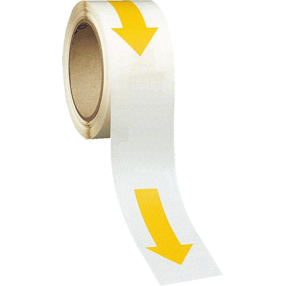 K.57 Bodenmarkierungspfeile, gelb, Folie, Breite 90mm, Länge 135mm, 110/Rolle