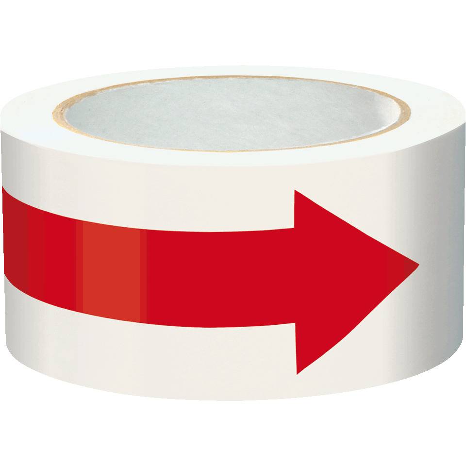 K.57 Bodenmarkierungspfeile, rot, Folie, Breite 90mm, Länge 135mm, 110/Rolle