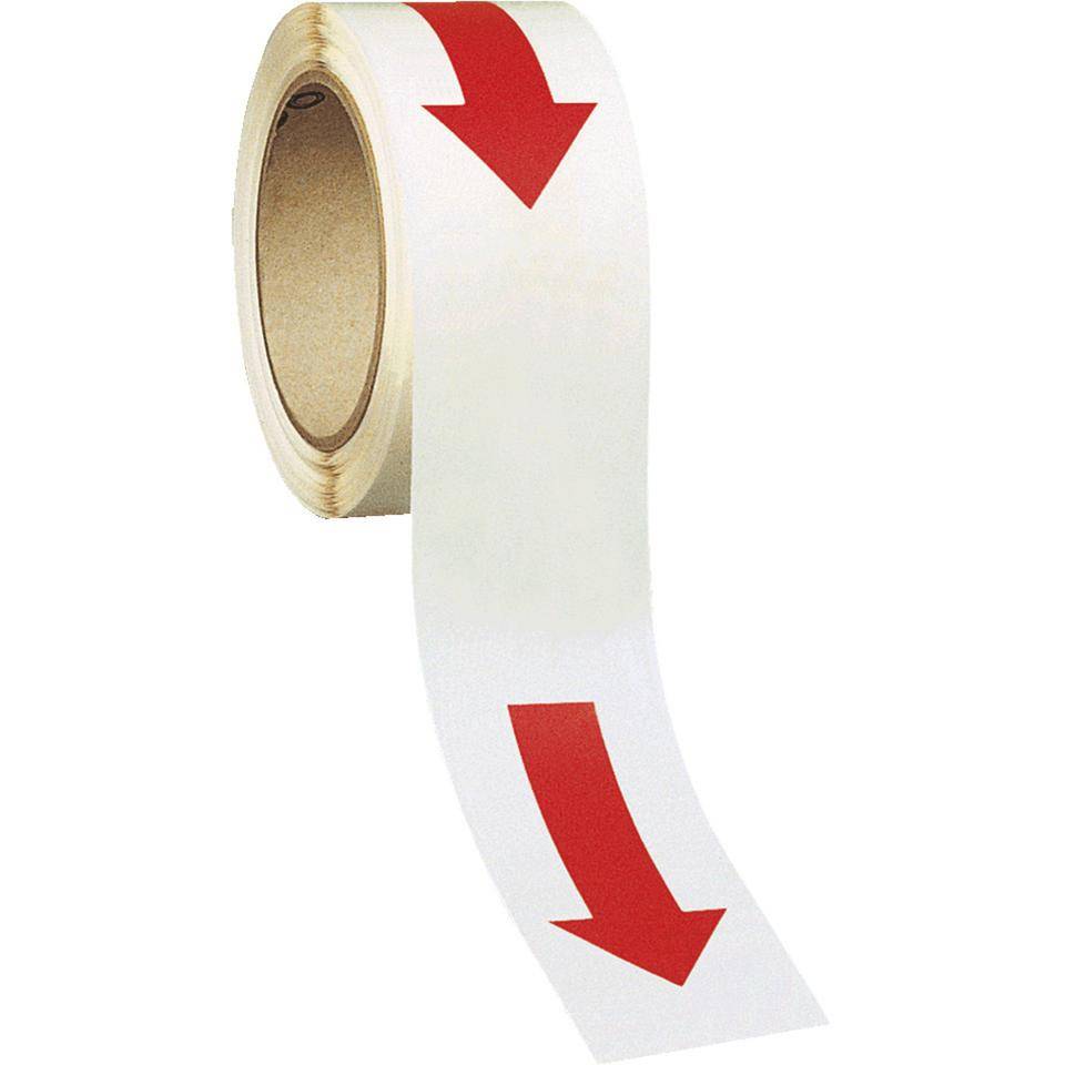 K.57 Bodenmarkierungspfeile, rot, Folie, Breite 90mm, Länge 135mm, 110/Rolle
