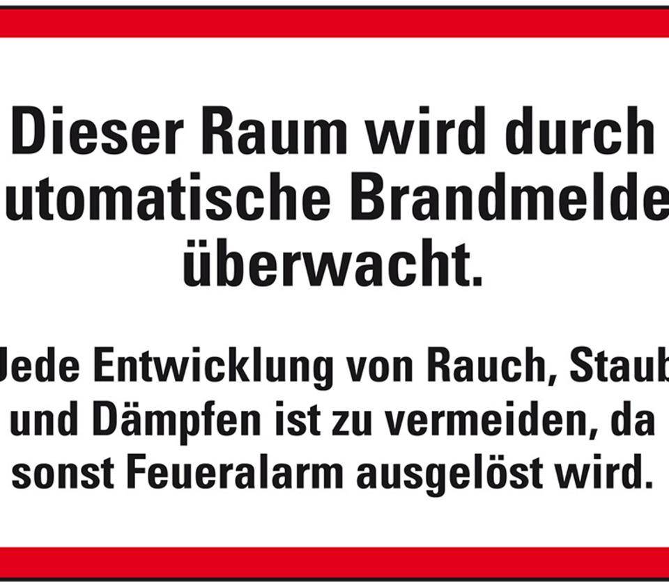 Feuerwehrzeichen Dieser Raum wird durch ..., Folie, selbstklebend, 297x210mm