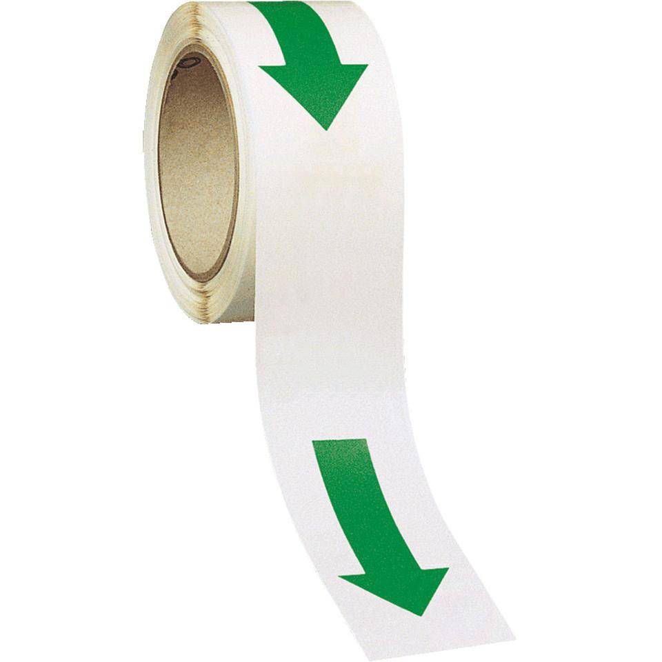K.57 Bodenmarkierungspfeile, grün, Folie, Breite 90mm, Länge 135mm, 110/Rolle