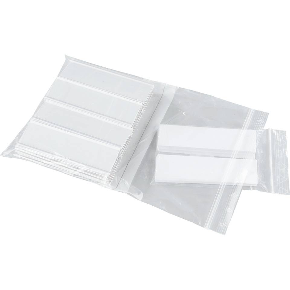 Etikettenhalter, Rückseite weiß, Frontseite transparent, 75x18mm, 100/VE