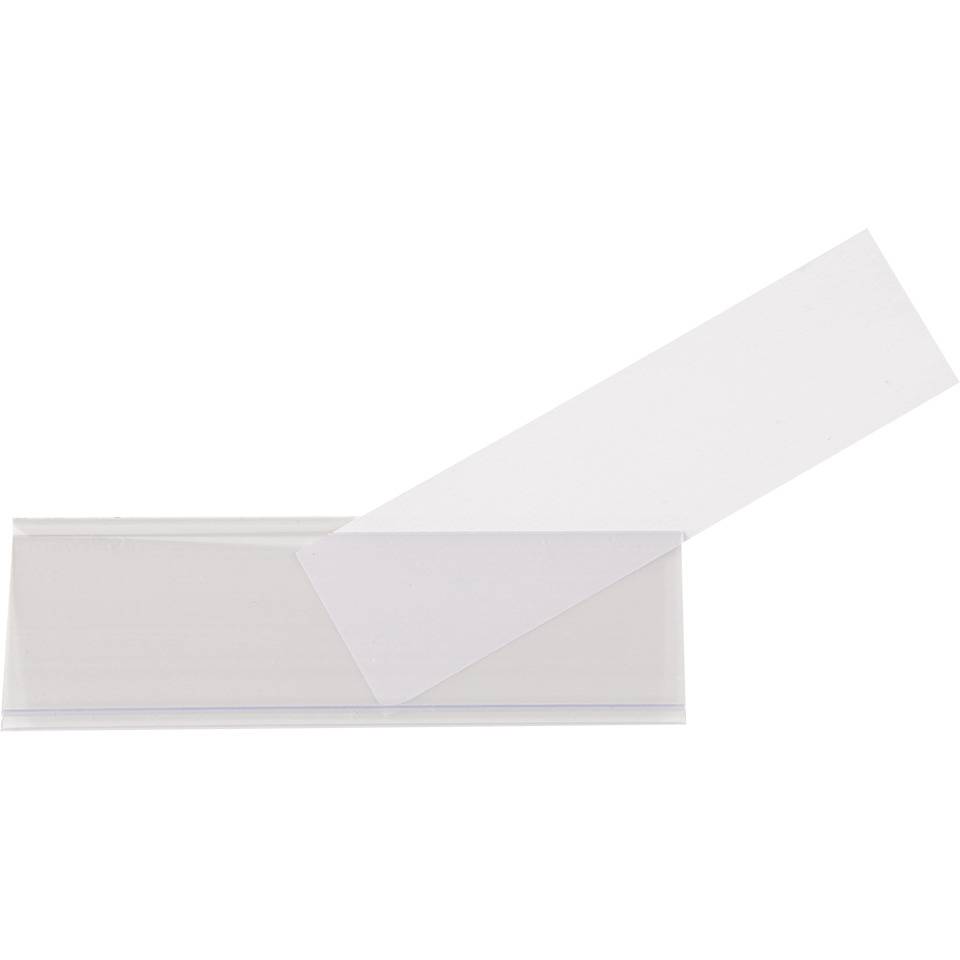 Etikettenhalter, Rückseite weiß, Frontseite transparent, 75x18mm, 100/VE