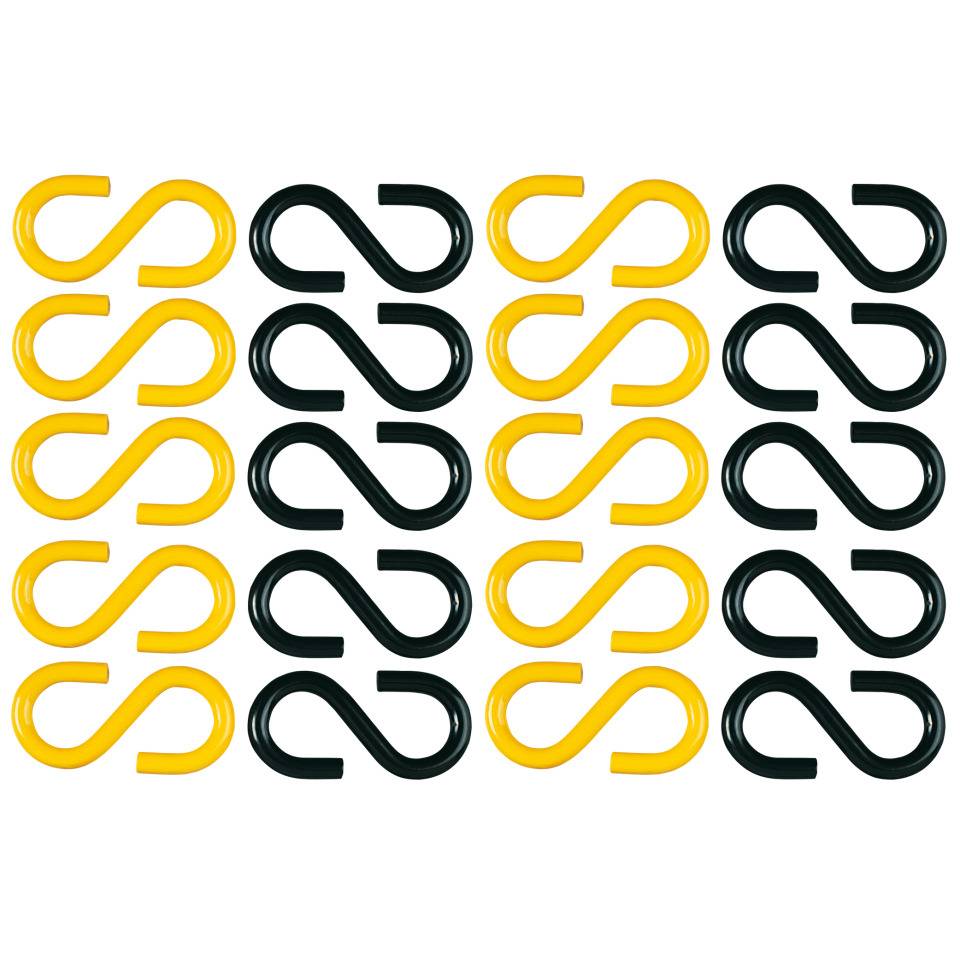 K.57 S-Haken, gelb/schwarz, Stahl, feuerverzinkt, Ø 6mm, 20/VE