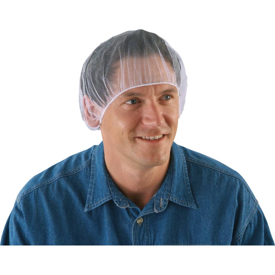 Haarnetz mit Gummizug, weiß, Micromesh aus 100% Nylon, Einheitsgröße, 100/VE