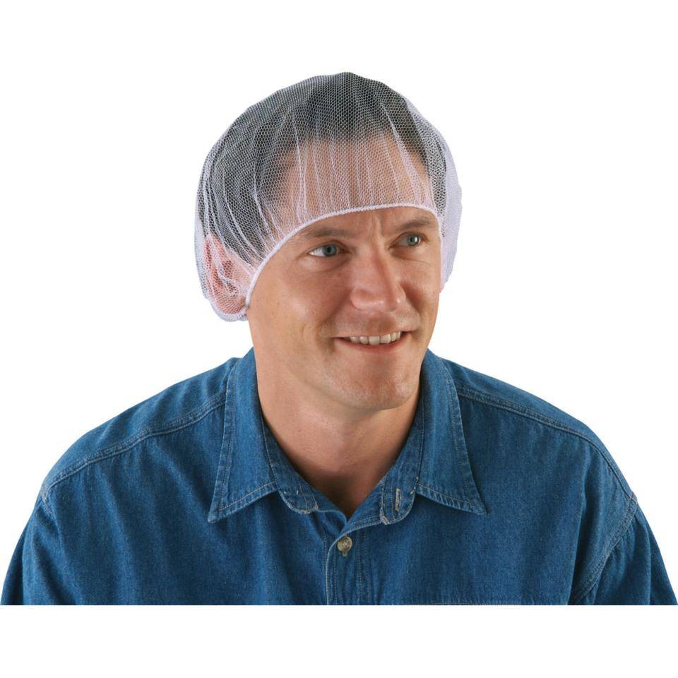Haarnetz mit Gummizug, weiß, Micromesh aus 100% Nylon, Einheitsgröße, 100/VE