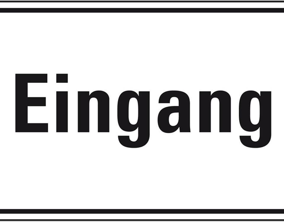 Türhinweisschild Eingang, Folie, selbstklebend, 300x200mm