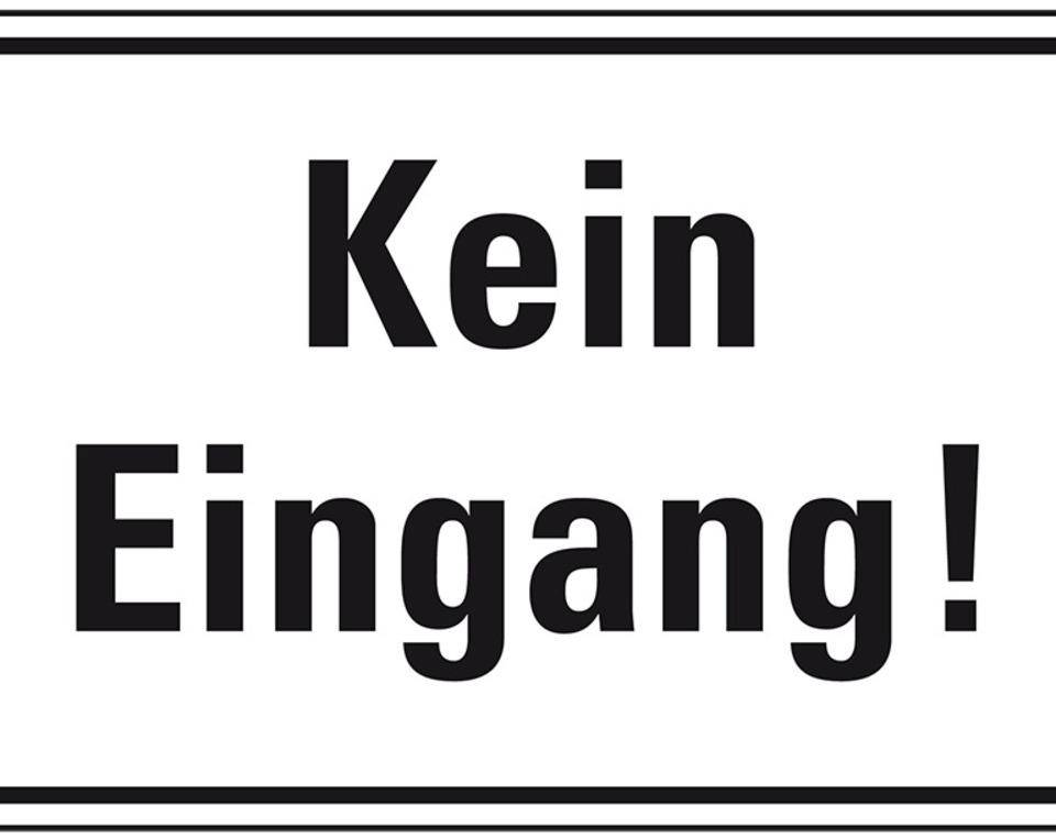 Türhinweisschild Kein Eingang, Folie, selbstklebend, 300x200mm