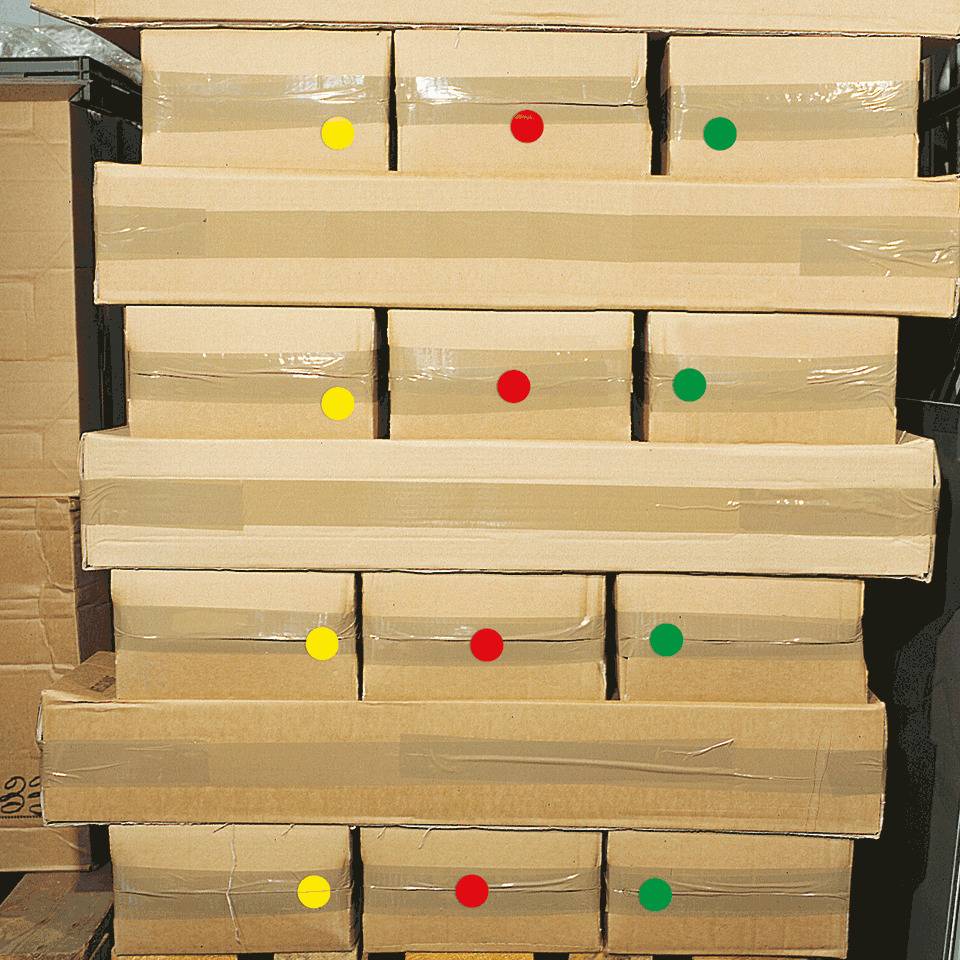 Markierungspunkte, schwarz, Folie, selbstklebend, Ø 10mm, 100/Rolle