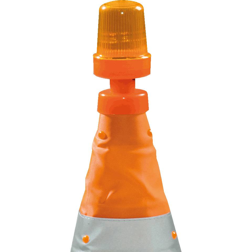 Blinkleuchte für Faltleitkegel, aufsteckbar, orange, 80g