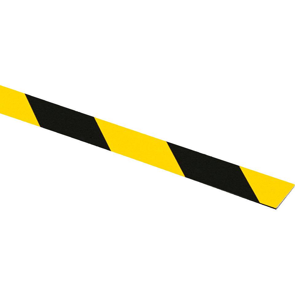 Flachmarkierung, rechtsweisend, reflektierend, gelb/schwarz, Aluminium, 50x990mm, ASR A1.3