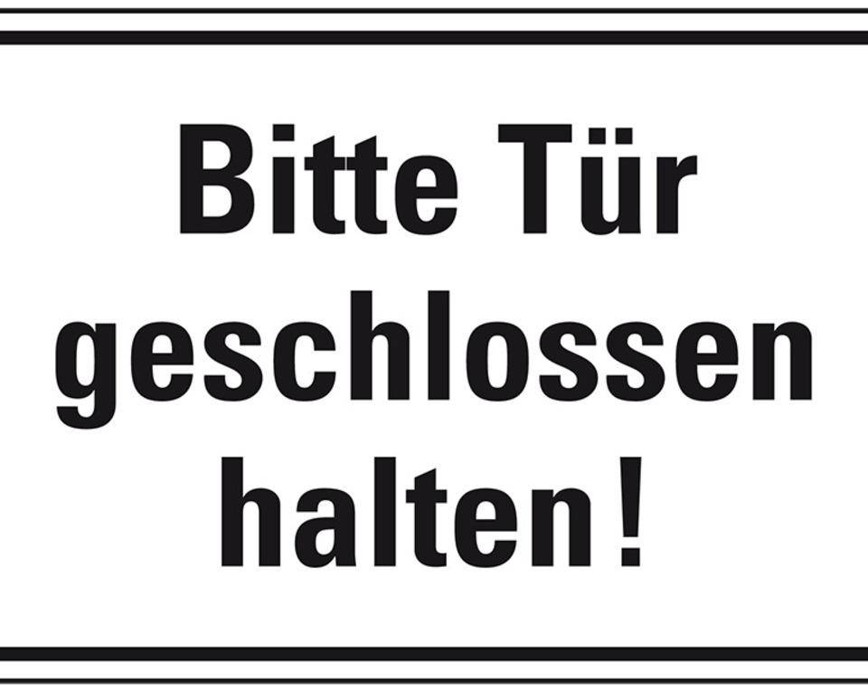 Türhinweisschild Bitte Tür geschlossen halten!, Folie, selbstklebend, 150x100mm