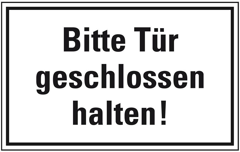 Türhinweisschild Bitte Tür geschlossen halten!, Kunststoff, 300x200mm