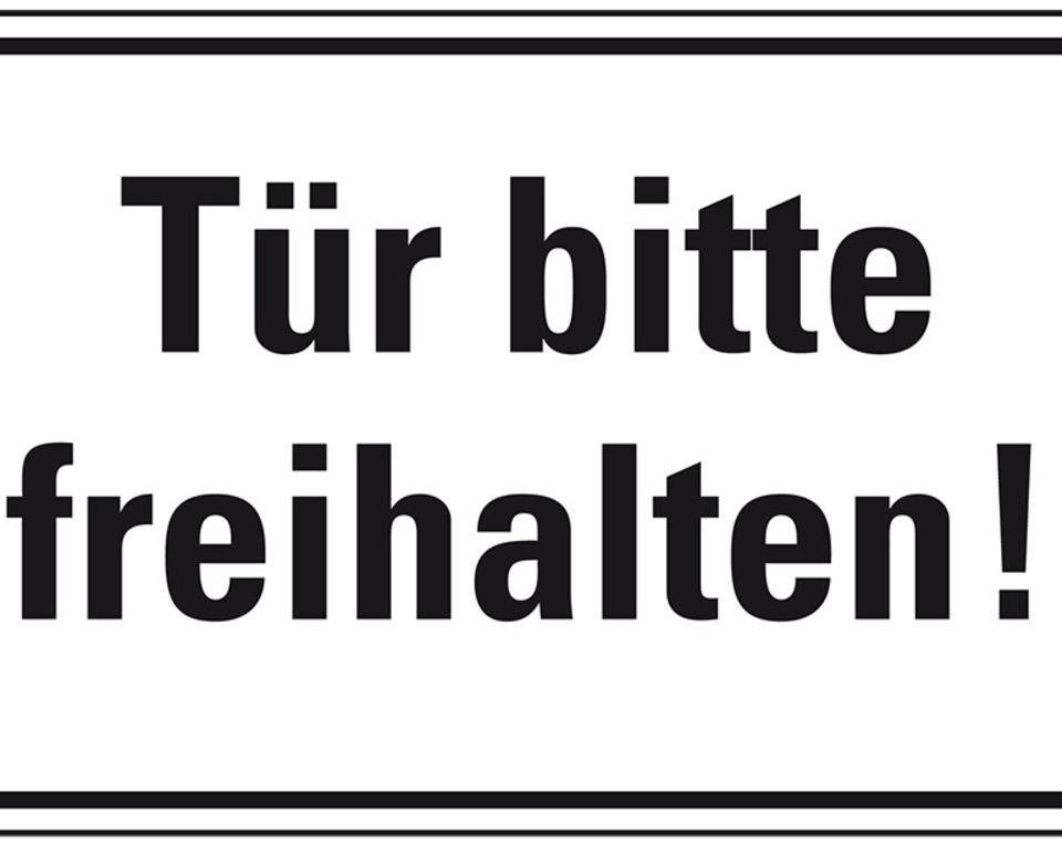 Türhinweisschild Tür bitte freihalten!, Folie, selbstklebend, 150x100mm