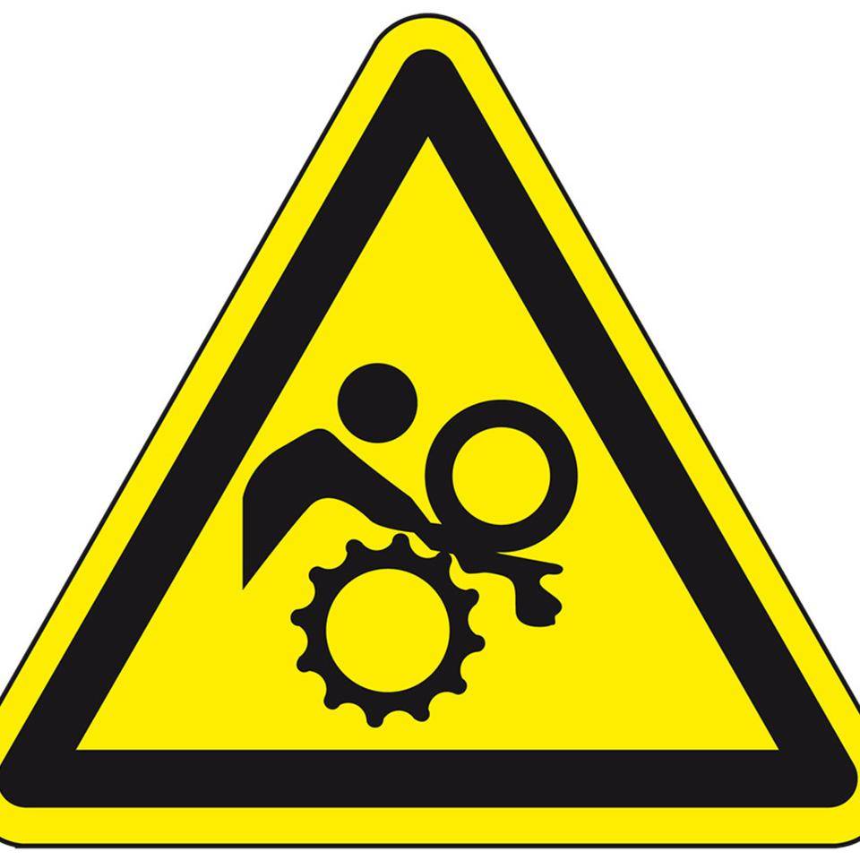 Warnschild Warnung vor ungewollten Einzug, praxisbewährt, Folie,selbstklebend, SL 100mm