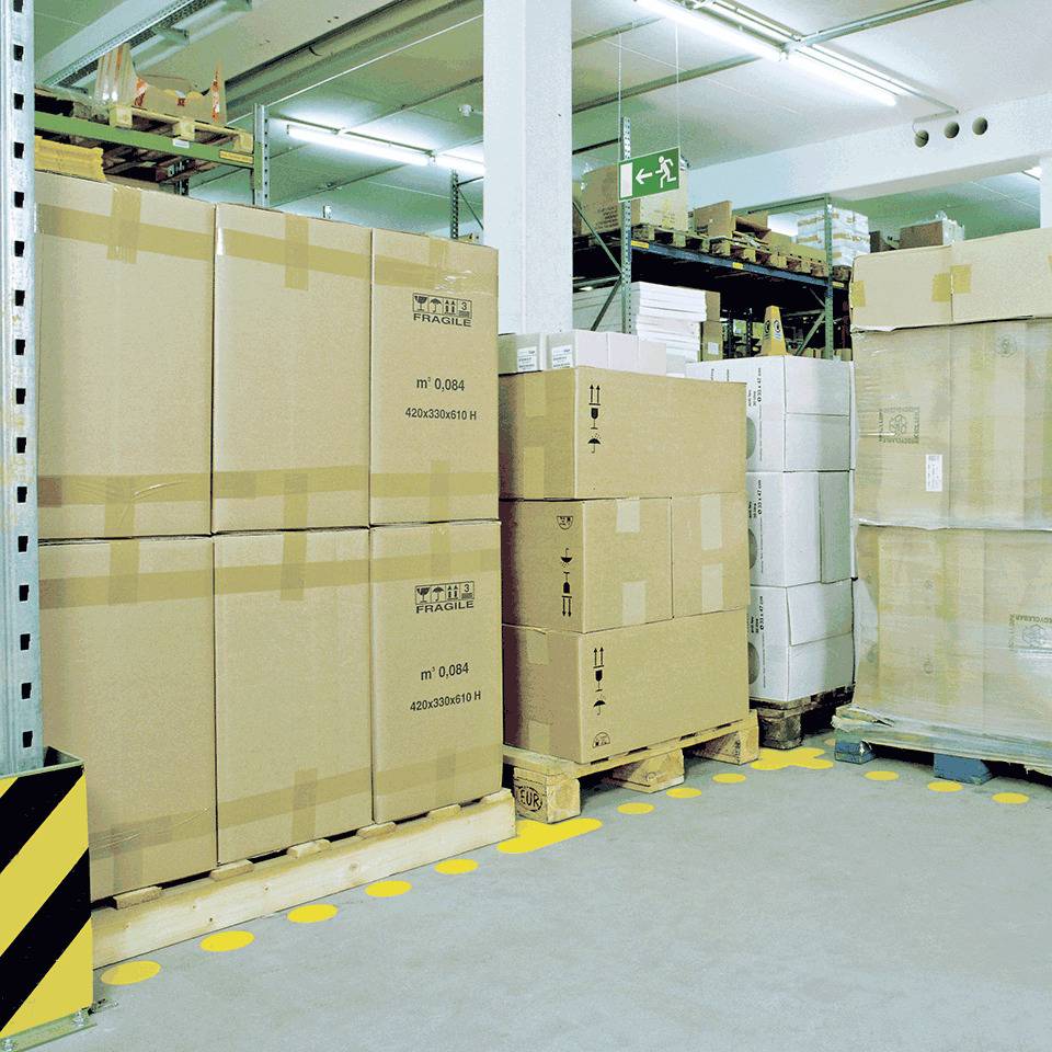 Stellplatzmarkierung Ronde, Rutschhemmung R10, extrem haltbar, gelb, Spezial-Kunststoff, Ø 100mm, 50/VE