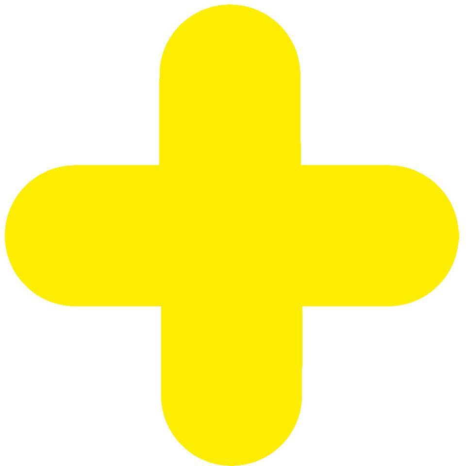 Stellplatzmarkierung X-Stücke, Rutschhemmung R10, gelb, Spezial-Kunststoff, 320x320x100mm, 10/VE
