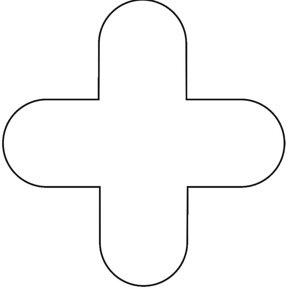 Stellplatzmarkierung X-Stücke, Rutschhemmung R10, weiß, Spezial-Kunststoff, 320x320x100mm, 10/VE